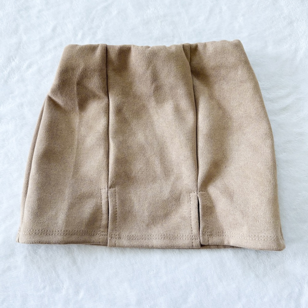 Tan suede skirt